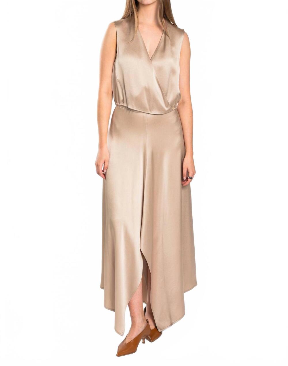 NEW ALYSI liquid satin top in petalo